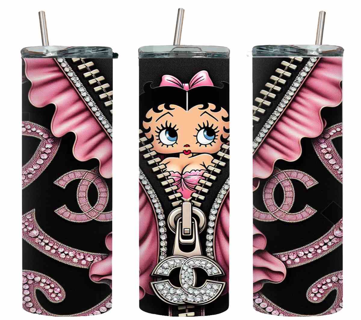 Pink Bling Betty Zipper-8710